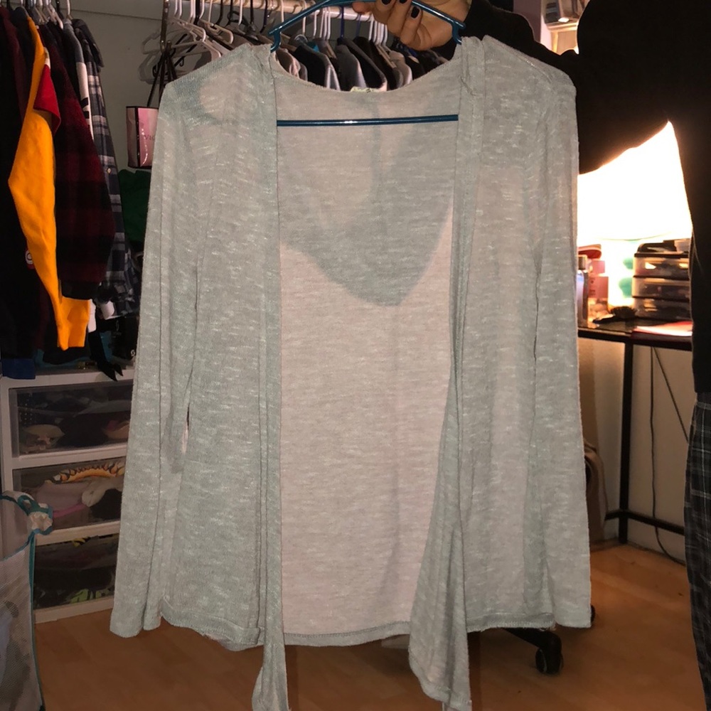 cardigan with hood